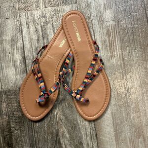 Fashion Nova Vibrant Strappy Sandals Size 10
